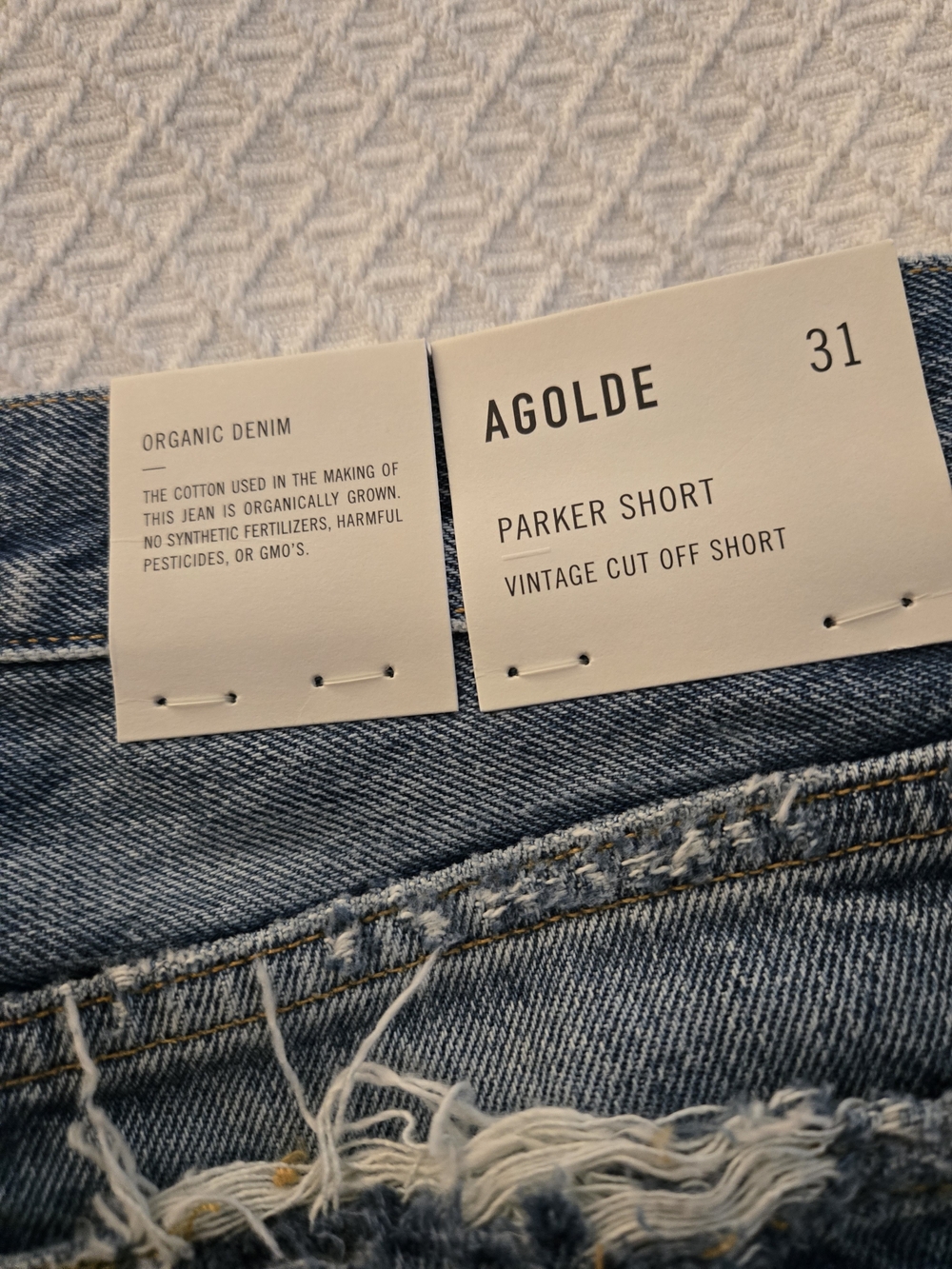 Agolde Parker Vintage Cut Off Denim Short
